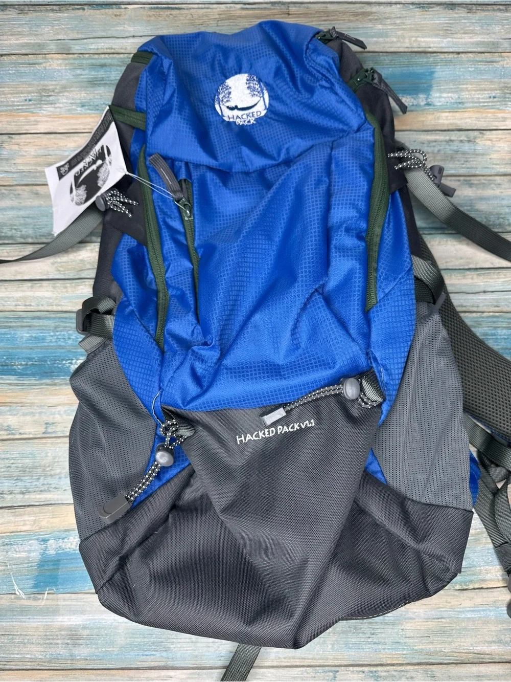 V1.3 Men's Blue and Gray Hiking Backpack